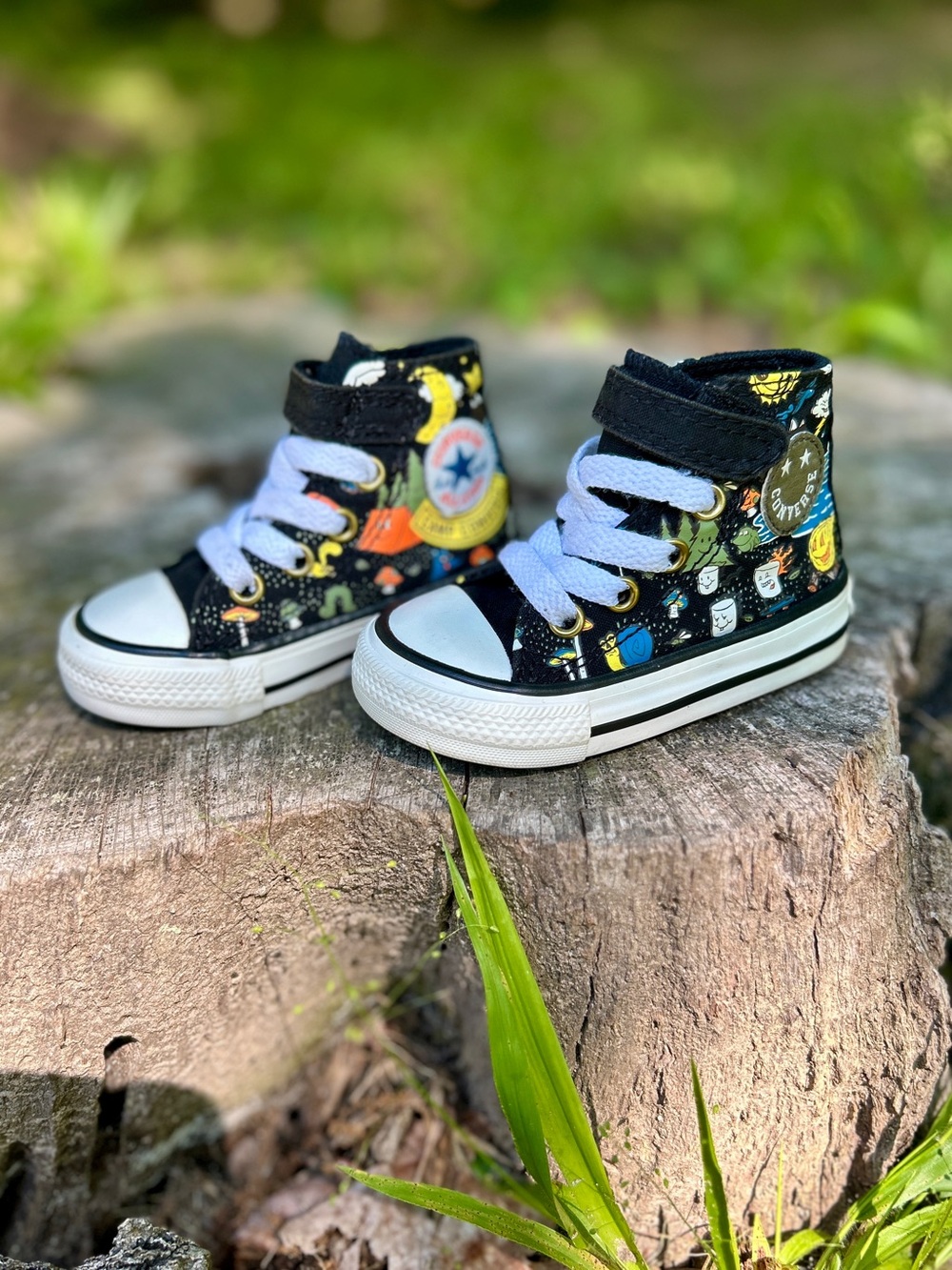 Camp Converse Toddler Black Camping theme High-Top Sneakers